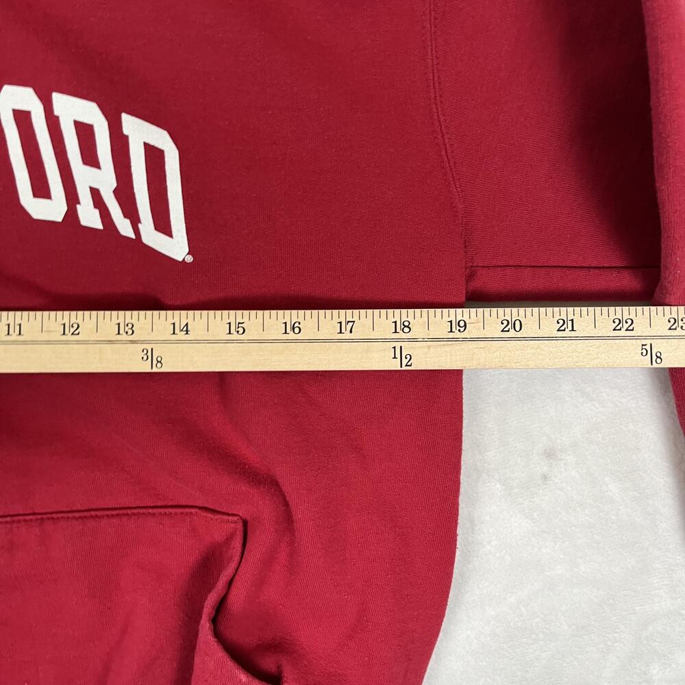 Vintage Stanford Cardinal Hoodie Pullover Sweatshirt Boys Size XL Red Champion - Picture 7 of 10